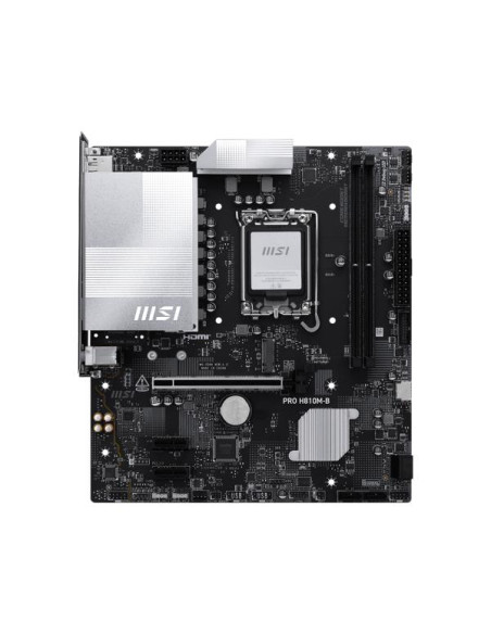 Mainboard, MSI, Intel H810, LGA1851, Micro-ATX, Memory DDR5, Memory slots 2, PROH810M-B