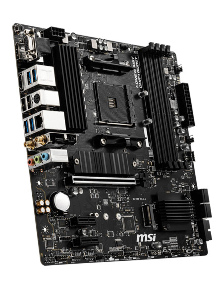 Mainboard, MSI, AMD B550, SAM4, MicroATX, 2xPCI-Express 3.0 1x, 2xM.2, 1xPCI-Express 4.0 16x, Memory DDR4, Memory slots 4, 1x15