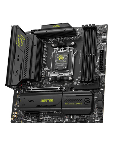 Mainboard, MSI, AMD B850, SAM5, Micro-ATX, Memory DDR5, Memory slots 4, 1xPCI-Express 4.0 4x , 1xPCI-Express 4.0 8x, 1xPCI-Expr