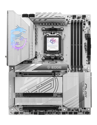 Mainboard, MSI, AMD X870E, SAM5, ATX, Memory DDR5, Memory slots 4, 3xPCI-Express 16x, 4xM.2, 1xHDMI, 1xAudio-In, 1xAudio-Out, 4