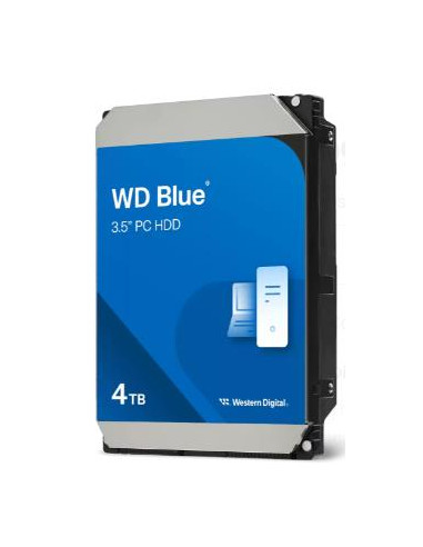 HDD, WESTERN DIGITAL, Blue, 4 TB, Serial ATA III, Buffer 128 MB, 5400 RPM, 3.5 ", WD40EZZX
