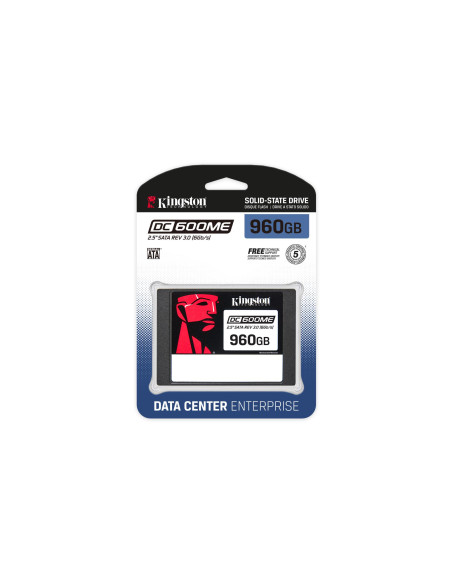 SSD, KINGSTON, 960 GB, Serial ATA III, 2.5", Write speed 530 MB/s, Read speed 560 MB/s, 1752xTBW rating, MTBF 2000000 h, SEDC60