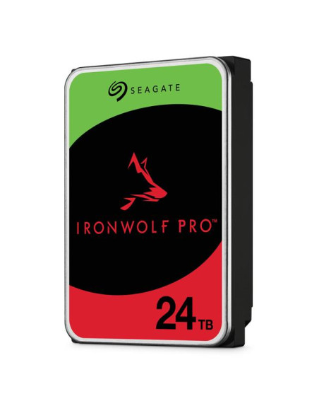 HDD, SEAGATE, IronWolf Pro, 24TB, SATA, 512 MB, 7200 rpm, Discs/Heads 10/20, 3,5", ST24000NT002
