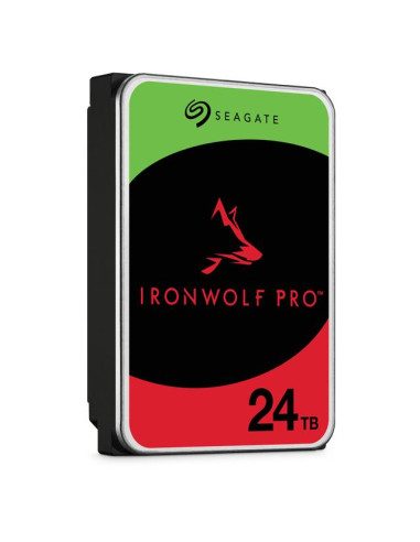 HDD, SEAGATE, IronWolf Pro, 24TB, SATA, 512 MB, 7200 rpm, Discs/Heads 10/20, 3,5", ST24000NT002
