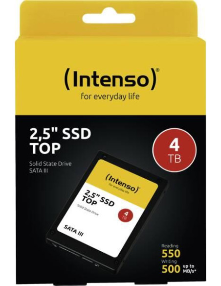 SSD, INTENSO, 4000 GB, Serial ATA III, 2.5", 1920xTBW rating, MTBF 2000000 h, 3812480
