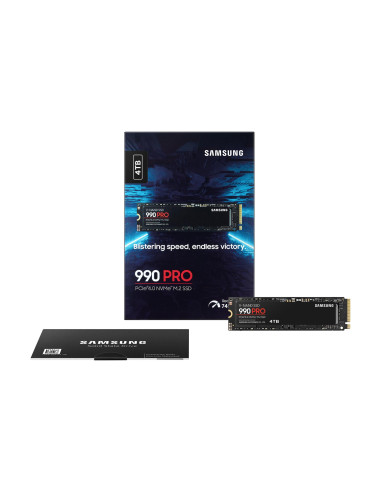 SSD, SAMSUNG, 990 PRO, 4TB, M.2, PCIe Gen4, NVMe, TLC, Write speed 6900 MBytes/sec, Read speed 7450 MBytes/sec, 2.3mm, TBW 2400