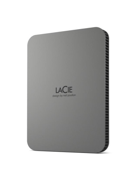 External HDD, LACIE, Mobile Drive Secure, STLR2000400, 2TB, USB-C, USB 3.2, Colour Space Gray, STLR2000400