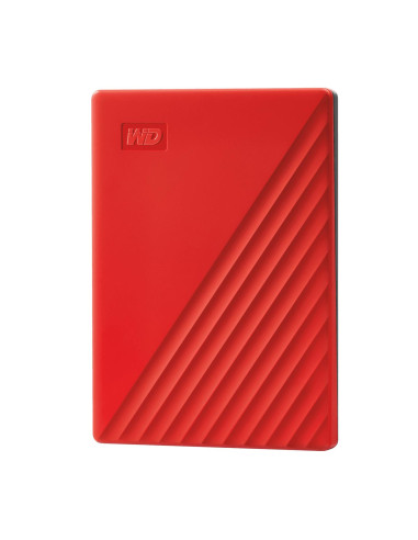 External HDD, WESTERN DIGITAL, My Passport, 4TB, USB 2.0, USB 3.0, USB 3.2, Colour Red, WDBPKJ0040BRD-WESN