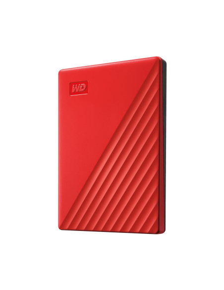 External HDD, WESTERN DIGITAL, My Passport, 4TB, USB 2.0, USB 3.0, USB 3.2, Colour Red, WDBPKJ0040BRD-WESN