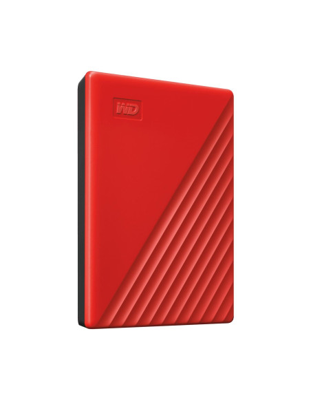 External HDD, WESTERN DIGITAL, My Passport, 4TB, USB 2.0, USB 3.0, USB 3.2, Colour Red, WDBPKJ0040BRD-WESN