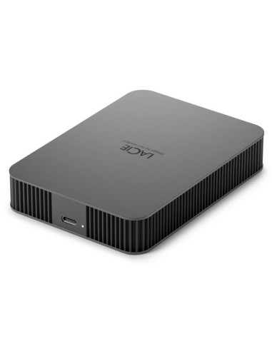 External HDD, LACIE, Mobile Drive Secure, STLR5000400, 5TB, USB-C, USB 3.2, Colour Space Gray, STLR5000400