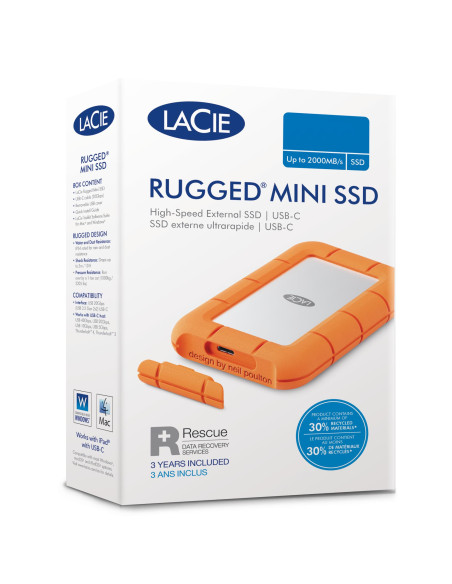 External HDD, LACIE, Rugged Mini, 5TB, USB 3.0, STJJ5000400