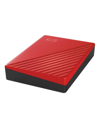External HDD, WESTERN DIGITAL, My Passport, 6TB, USB 2.0, USB 3.2, Colour Red, WDBR9S0060BRD-WESN