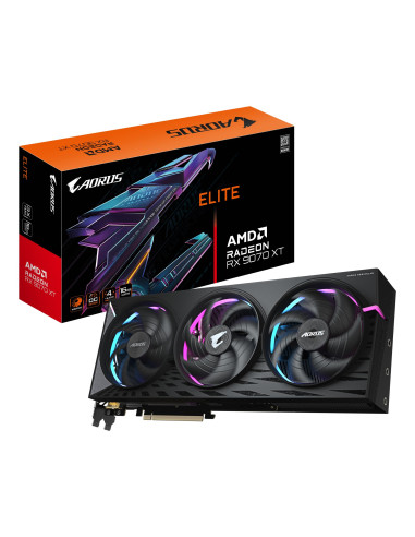 Graphics Card, GIGABYTE, AMD, Radeon RX 9070 XT, 16 GB, GDDR6, 256 bit, PCI Express 5.0, Active, R9070XTAORUSE-16GD1.0