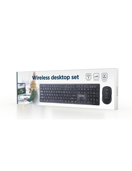 KEYBOARD +MOUSE WRL ENG/DESKTOP BK KBS-WCH-04 GEMBIRD