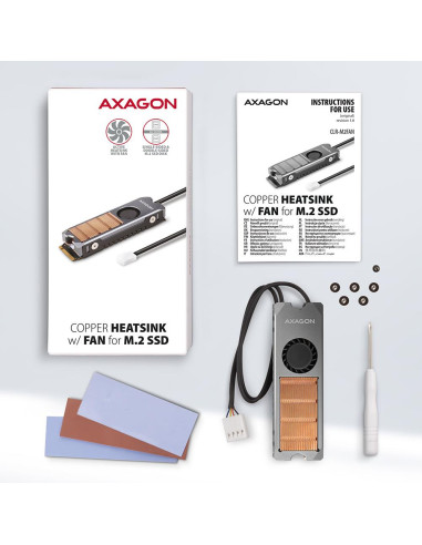 SSD ACC COOLER M.2 COPPER FAN/CLR-M2FAN AXAGON