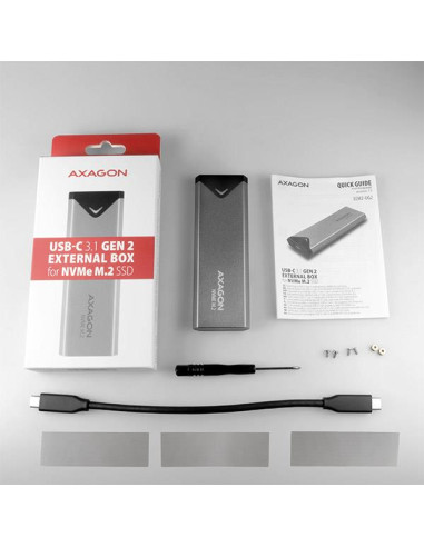 SSD ACC ENCLOSURE M.2 NVME/USB-C EEM2-UG2 AXAGON