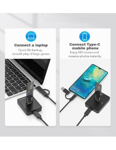 SSD ACC DOCK STATION USB-C M.2/DD-U3M2 GEMBIRD
