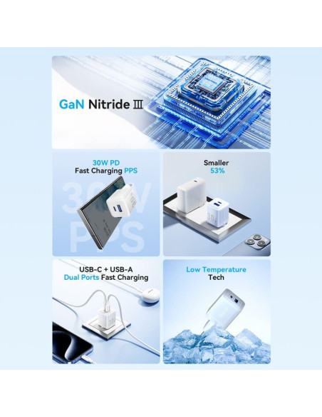 MOBILE CHARGER WALL 65W USB/3P WHITE FERW0-EU VENTION