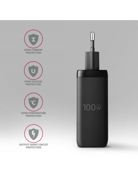 MOBILE CHARGER WALL USB 100W/GAN 3PORT ACU-DPQ100 AXAGON