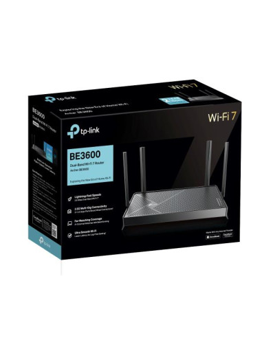 Wireless Router, TP-LINK, 3600 Mbps, Number of antennas 4, ARCHERBE3600
