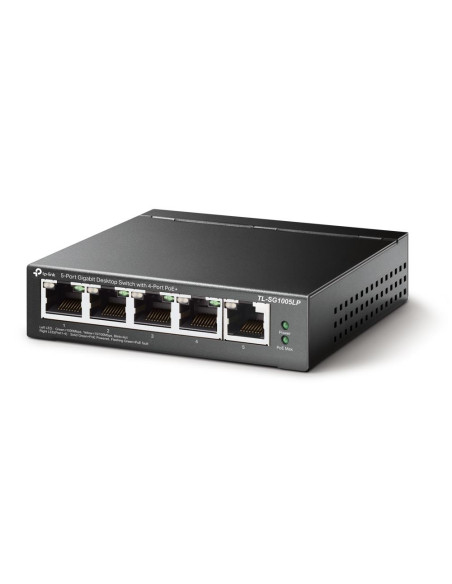 Switch, TP-LINK, Desktop/pedestal, 5x10Base-T / 100Base-TX / 1000Base-T, PoE ports 1, TL-SG1005LP
