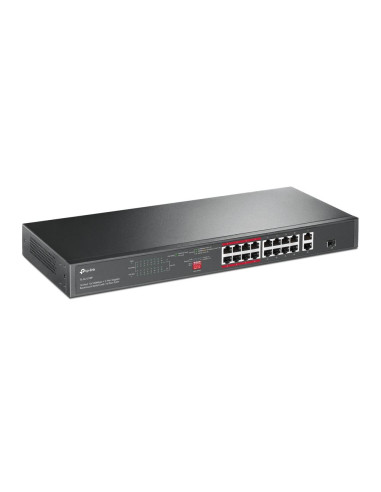 Switch, TP-LINK, Desktop/pedestal, 16x10Base-T / 100Base-TX, PoE+ ports 16, TL-SL1218P