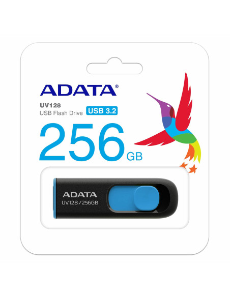 MEMORY DRIVE FLASH USB3 256GB/BLK/BLUE AUV128-256G-RBE ADATA
