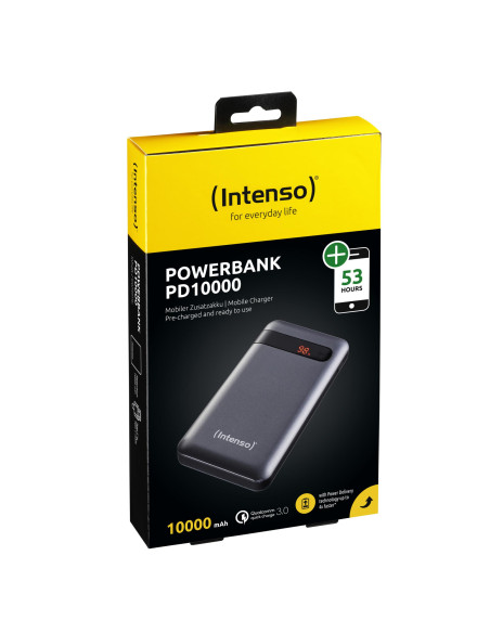 POWER BANK USB 10000MAH QC3.0/ANTHRACITE PD10000 INTENSO