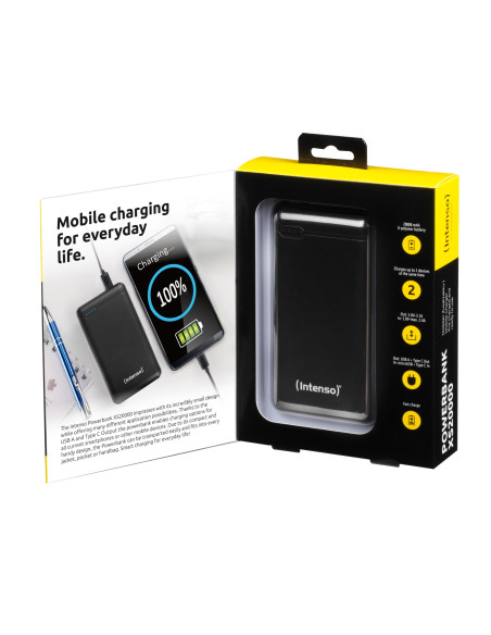 POWER BANK USB 20000MAH/BLACK XS20000 INTENSO