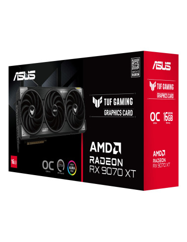 Graphics Card, ASUS, AMD Radeon RX 9070 XT, 16 GB, GDDR6, 256 bit, PCIE 5.0 16x, Triple slot Fansink, 1xHDMI, 3xDisplayPort, TU