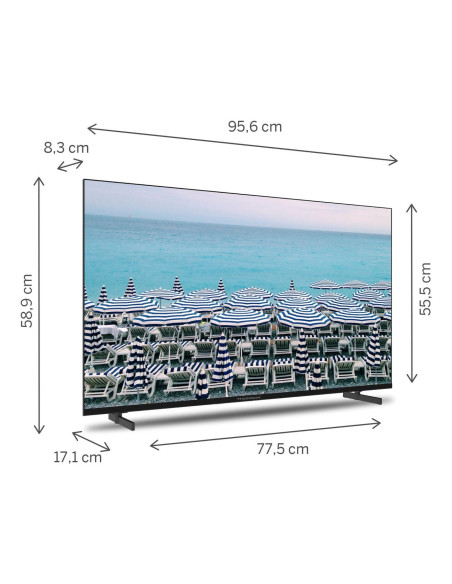 TV Set, THOMSON, 43 ", 4K Ultra HD, 1920 x 1080 pixels, Flat, 16:9, LED, 43FD2S13