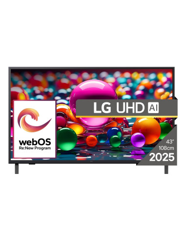 TV Set, LG, 43 ", 4K Ultra HD, 3840 x 2160 pixels, Flat, 16:9, LED, 43UA74003LB
