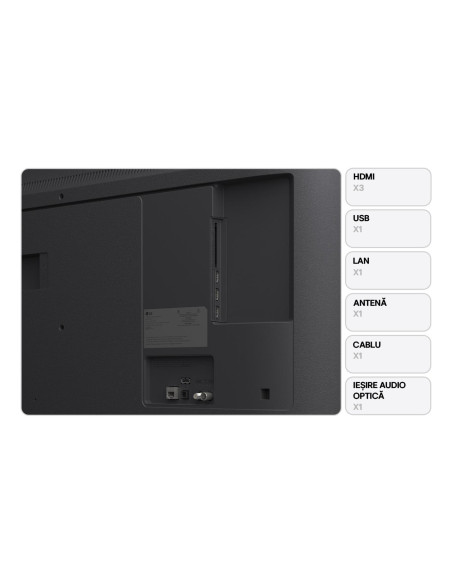 TV Set, LG, 43 ", 4K Ultra HD, 3840 x 2160 pixels, Flat, 16:9, LED, 43UA74003LB