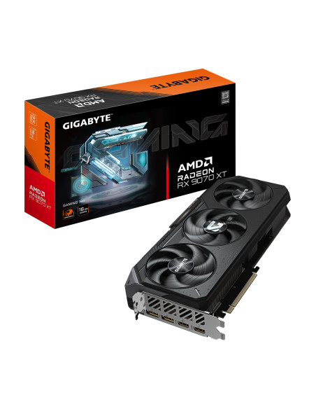 Graphics Card, GIGABYTE, AMD, Radeon RX 9070 XT, 16 GB, GDDR6, 256 bit, PCI Express 5.0, Active, GV-R9070XTGAMING-16GD1.0