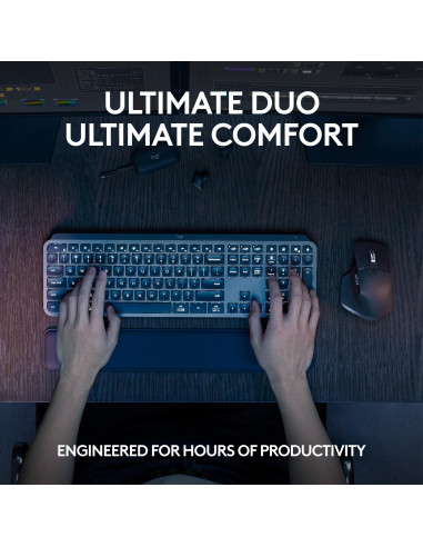 KEYBOARD +MOUSE COMBO MXKEYS S/BLACK 920-011614 LOGITECH