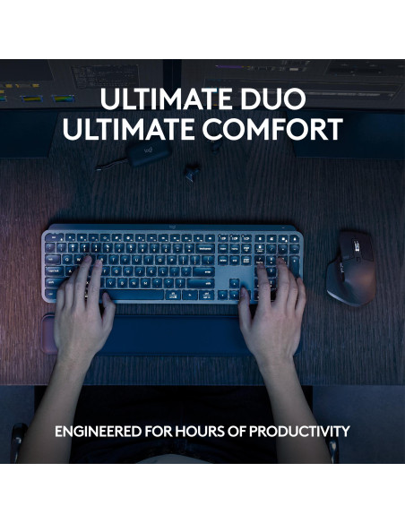 KEYBOARD +MOUSE COMBO MXKEYS S/BLACK 920-011614 LOGITECH