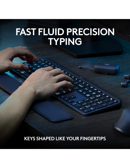 KEYBOARD +MOUSE COMBO MXKEYS S/BLACK 920-011614 LOGITECH