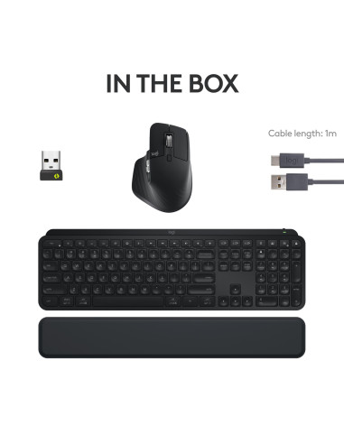 KEYBOARD +MOUSE COMBO MXKEYS S/BLACK 920-011614 LOGITECH