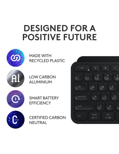 KEYBOARD +MOUSE COMBO MXKEYS S/BLACK 920-011614 LOGITECH