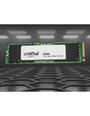 SSD, CRUCIAL, E100, 1TB, M.2, NVMe, 3D NAND, Write speed 3000 MBytes/sec, Read speed 5000 MBytes/sec, CT1000E100SSD8