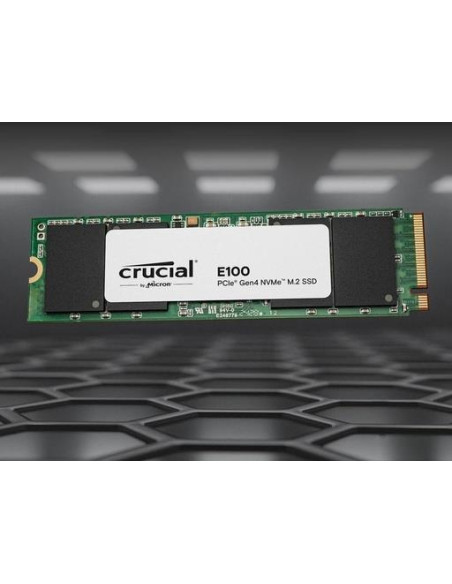 SSD, CRUCIAL, E100, 1TB, M.2, NVMe, 3D NAND, Write speed 3000 MBytes/sec, Read speed 5000 MBytes/sec, CT1000E100SSD8