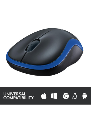 MOUSE USB OPTICAL WRL M185/BLUE 910-002239 LOGITECH