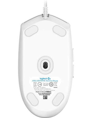 MOUSE USB OPTICAL G102 LIGHTSY/WHITE 910-005824 LOGITECH