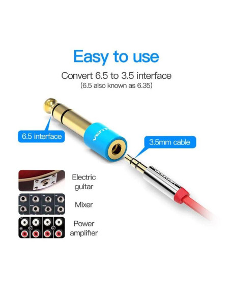 ADAPTER AUDIO 6.35MM TO 3.5MM/VAB-S01-L VENTION