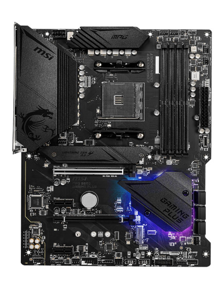 Mainboard, MSI, AMD B550, SAM4, ATX, 2xPCI-Express 3.0 1x, 1xPCI-Express 3.0 4x, 2xM.2, 1xPCI-Express 4.0 1x, Memory DDR4, Memo