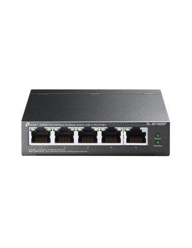 Switch, TP-LINK, Desktop/pedestal, 5x10Base-T / 100Base-TX, PoE ports 4, TL-SF1005P