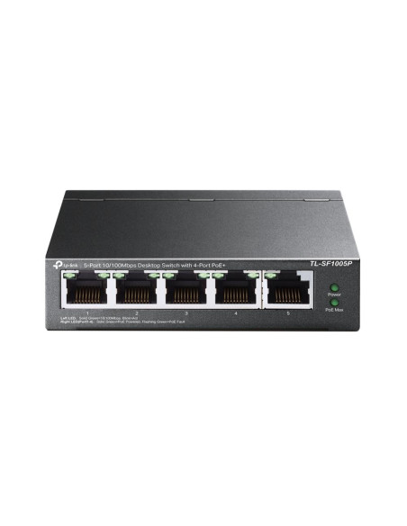 Switch, TP-LINK, Desktop/pedestal, 5x10Base-T / 100Base-TX, PoE ports 4, TL-SF1005P