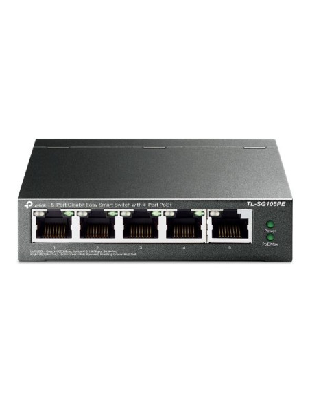 Switch, TP-LINK, Desktop/pedestal, 5x10Base-T / 100Base-TX / 1000Base-T, PoE ports 4, TL-SG105PE