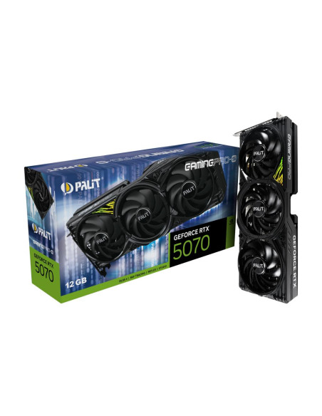Graphics Card, PALIT, NVIDIA GeForce RTX 5070 Ti, 16 GB, GDDR7, 256 bit, PCIE 5.0 16x, GPU 2295 MHz, Triple slot Fansink, NE750